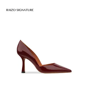 Raizo 새로운 패션 송아지 지적 발가락 하이힐 신발 여성 펌프 웨딩 여성 신발