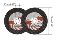 Disque de découpe de 3 pouces (75 mm) à grain 46 pour métal, acier inoxydable, aluminium, débavurage, disque abrasif