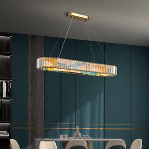 Émail Nouveaux lustres en cristal hôtel salon hôtel anneau de luxe suspensions pour cuisine - Product Image 2