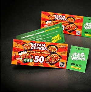 Vouchers cadeaux personnalisés imprimés avec brouillon perforé, coupons promotionnels pour entreprises - Product Image 2