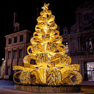 Luces Decorativas Navideñas Impermeables IP65, Motivo 3D Grande, Iluminación Festiva para Bodas, Centros Comerciales, Parques, Motivo de Árbol de Navidad - Product Image 1