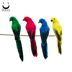 Vẹt Lông Nhân Tạo Nhiều Màu Handmade Mô Phỏng Thực Tế Bird Home Garden Đồ Chơi Trang Trí - Product Image 5