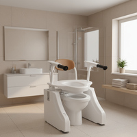 Chaise de toilette avec roulettes pour personnes âgées, pour la réadaptation