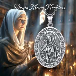 Changda 925 Joyeria De Plata 925 Mayoreo <span class=keywords><strong>La</strong></span> Virgen De Guadalupe Bijoux religieux Saint patron Guadalupe Vierge Marie Collier - Product Image 3