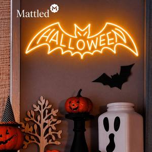 Enseigne néon LED d'horreur pour Halloween, lampe néon en silicone et acrylique rouge sang, idéale pour la décoration murale de maisons hantées, fêtes, bars et chambres. - Product Image 6
