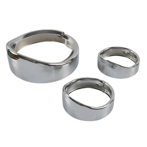 Stainless Steel Light <b>Trim</b> Covers 217mm 123.5mm 83mm <b>Clip</b> On For Harley Davidson Motorcycle - Product Image 2