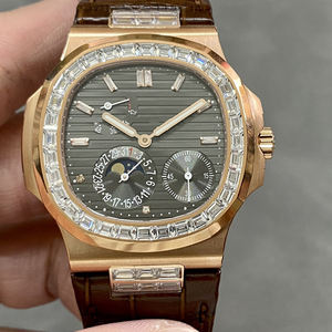 Montre automatique de luxe pour homme, complexe, multifonction, sertie de diamants - Product Image 1