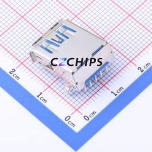 HC-ST-003-01-J USB Connector Bent Lead Through Hole Connector Type-A USB 3.0 Female Right Angle Insert - Product Image 2