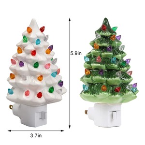 <b>Christmas</b> <b>Tree</b> Shaped Night Light Vintage <b>Christmas</b> <b>Tree</b> Nightlight <b>Wall</b> Plug in Adorable Energy Efficient LED Lamp US Plug - Product Image 6