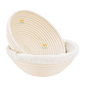 Wholesale Eco Friendly Round Shape Rattan Banneton Brotform Artisan Baguette Sourdough <b>Bread</b> Proofing <b>Basket</b> - Product Image 4
