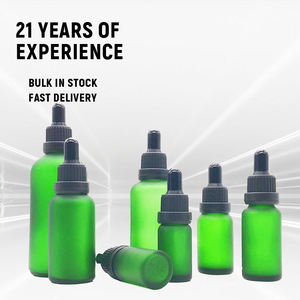 Botella de Vidrio Esmerilado de Fondo Grueso y Paredes Resistentes con Gotero para Sueros Cosméticos de Lujo y Aceites Esenciales con Diseño de Base Estable - Product Image 1