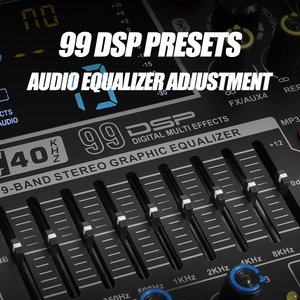 Mezclador de audio Profesional Equipo de sonido negro digital de 12 canales Mezclador de audio MQ Hecho en China Amplificador de potencia - Product Image 5