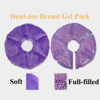 Coussinets de refroidissement des seins mamelons réutilisables et respectueux de la peau Coussinets d'allaitement en gel froid Coussinets d'allaitement en gel froid Pack de glace violet