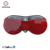 3 الأحمر المصابيح البطارية مع عاكس دراجة أضواء سلامة ل دراجة حامل الحقائب