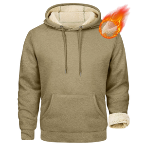 Sweat à capuche pour homme en molleton doublé polaire avec poche kangourou, chaud, doux, décontracté, à manches longues, streetwear, pour l'hiver - Product Image 3