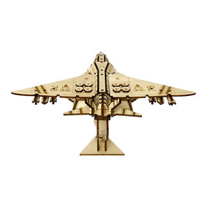 Puzzle 3D in Legno Aereo da Combattimento Fai-da-Te - Kit Modello Artigianale per Adulti con Pezzo Espositivo di Aeromobile e Giocattolo Creativo - Product Image 2