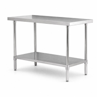 Banc de travail en acier inoxydable pour laboratoire hospitalier SCEELAB SS304, table de travail, étagère, design contemporain, tailles personnalisées, fabrication en usine