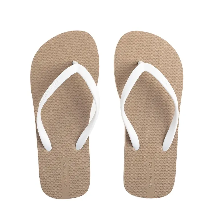 Simple White And Black Pure Sandals Girls Comfortable Flip Flops