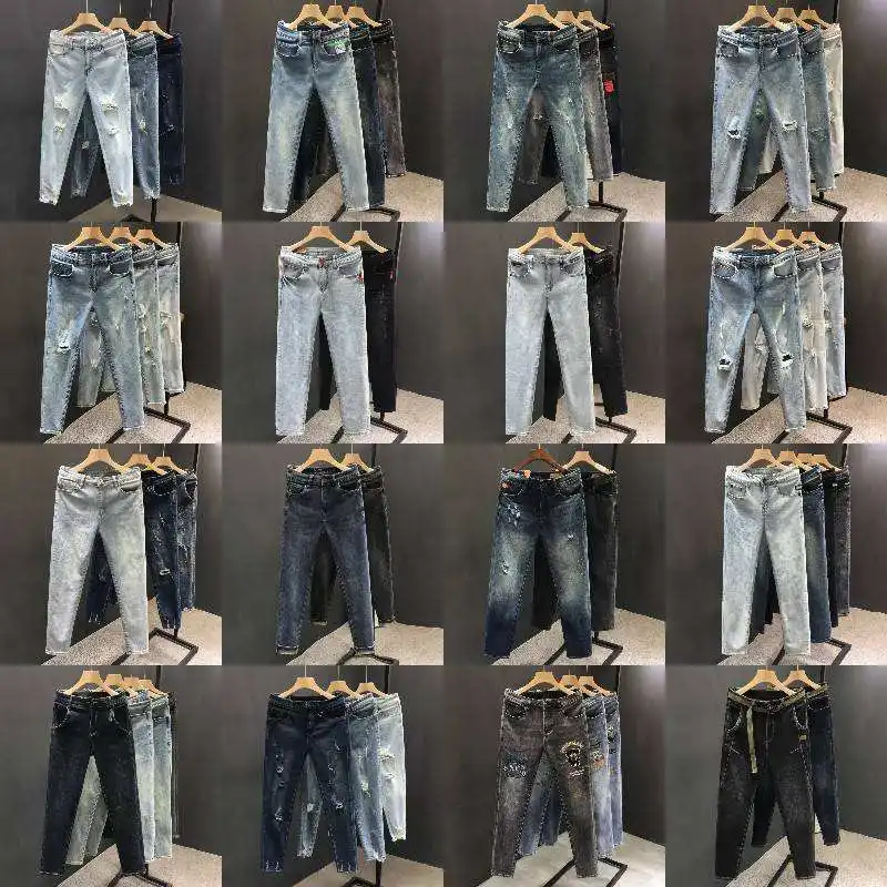 GZY toptan stok en popüler erkek kot pantolon Denim pantolon Retro kot erkek kot Slim Fit