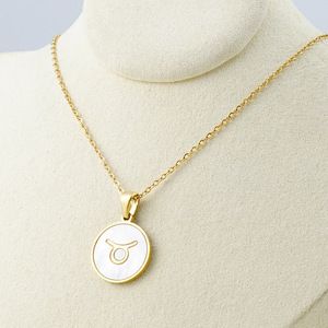 Collana con simbolo zodiacale in acciaio inossidabile placcata oro dodici Con-stellation18K - Product Image 5