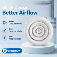 Grille d'aération blanche à économie d'énergie en plastique ABS, fixation murale, pour système de ventilation CVC, garantie 3 ans