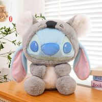 Peluche Alien Bleu Rose Adorable en Forme de Panda, Monstre de Dessin Animé Doux, Poupée en Peluche Mascotte, Fournisseur en Gros