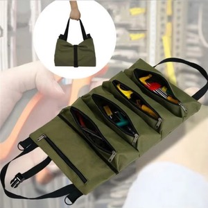 Échantillon gratuit pour sac à outils enroulable pour mécanicien, pochette à clés, bandoulière réglable, grande capacité, robuste, fond rigide - Product Image 3