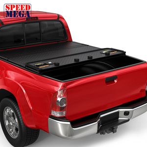 Couverture de benne rigide pliable en quatre parties pour Toyota Tundra 6,5 pieds, en aluminium, étanche, sans perçage, gain de place - Product Image 1
