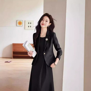 Women's Apricot Short Blazer Solid Color Polyester Anti-Wrinkle Korean Style Spring Autumn Casual Top - Product Image 3