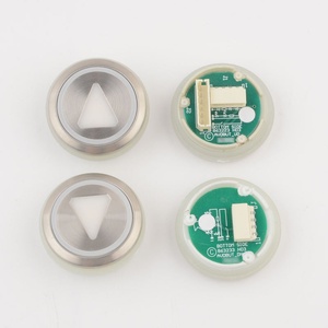 Bouton d'ascenseur original AN-50 en acier inoxydable, type poussoir, avec éclairage LED pour ascenseur de passagers/villa, installation facile, garantie 1 an - Product Image 1