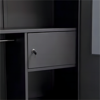 Armoire de rangement démontable en tôle de fer à 2 portes, réglable et peu encombrante, pour chaussures et vêtements, idéale pour dortoirs et chambres