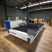 Mesin Pemotong Laser Fiber CNC Otomatis Cypcut AI Akurasi Tinggi 3015 Metal 1500W-6000W Baja Tahan Karat Baja Karbon