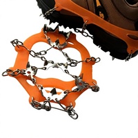 Crampons à glace et neige à 19 dents, chaînes antidérapantes soudées, résistantes au froid -35°C, pour la randonnée et la marche hivernales