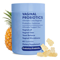 Gummies Probiotiques Vaginales Personnalisées Bestseller Équilibrantes au PH, Saveur Ananas Prébiotique, 60 unités
