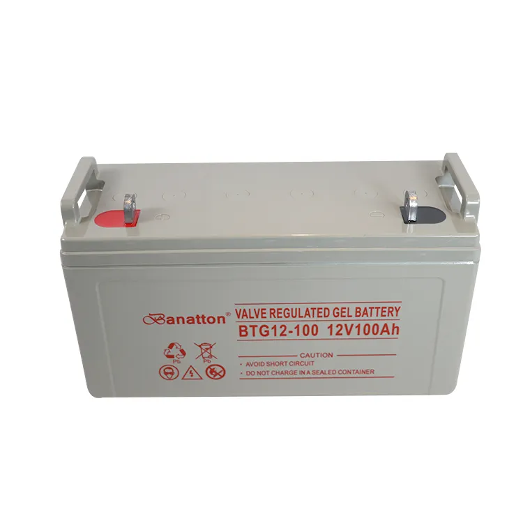 High Capacity Gel Solar Battery 12V100AH Sealed Electric Power Systems Copper Coated Silver AGM Technology Battery