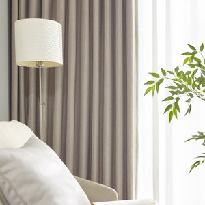 Mammoth High Quality GRS Certified Double Sided Herringbone Satin Fabric <b>Linen</b> <b>Blackout</b> Full Polyester Plain Woven PVC <b>Curtains</b> - Product Image 3