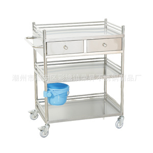 Promotion Stainless Steel Medical Trolley 2-3 Layers Hidden Drawer Hospital Clinic Nursing Cart - Product Image 4