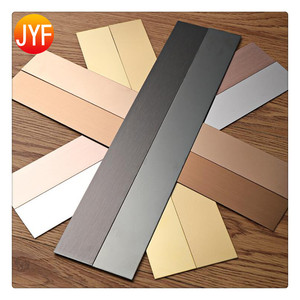 S04055 Bande de transition flexible en acier inoxydable 304 doré n°4 bon marché pour mur de fond - Product Image 1