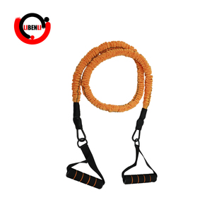 Poignées de tube de résistance réglables en tissu polyester, robustes, avec logo personnalisé, conception anti-craquement, pour athlètes - Product Image 4