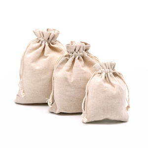 Bolsa de Compras de Algodón Ecológica Reutilizable con Cordón, Tipo Muselina, de Lona Lisa, de la Marca Eco Factory Sales - Product Image 5