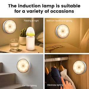 モーションセンサーLEDナイトライトコードレスバッテリー駆動スティックオンマグネットクローゼットライト階段キャビネット用の安全なライト - Product Image 3