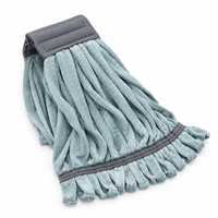 Recharge de serpillière tubulaire en microfibre à extrémités bouclées, personnalisée, avec bande de fixation, pour nettoyage professionnel et industriel des sols (vente en gros)