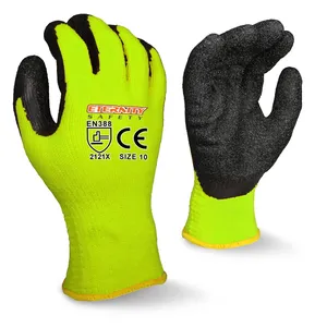 安全热销售公司工作用乳胶涂层手套护手
