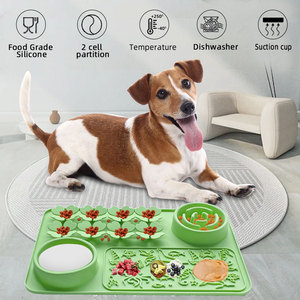Comedero Lento de Silicona para Mascotas, Antideslizante, Reutilizable, Ecológico, Libre de BPA, Compatible con Mascotas, con Ventosas, Diseño de Flor - Product Image 1
