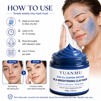 Masque Facial Détoxifiant et Séborégulateur Nila Vitamine C GHK-Cu Éclaircissant, Masque à l'Argile Raffinant les Pores pour le Visage