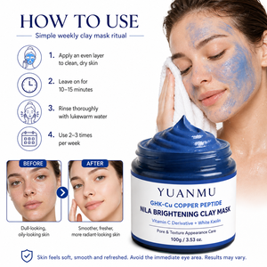 <span class=keywords><strong>Masque</strong></span> Facial Détoxifiant et Séborégulateur <span class=keywords><strong>Nila</strong></span> Vitamine C GHK-Cu Éclaircissant, <span class=keywords><strong>Masque</strong></span> à l'Argile Raffinant les Pores pour le <span class=keywords><strong>Visage</strong></span> - Product Image 6