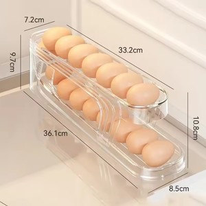 Bilayer Automatic Rolling <b>Egg</b> <b>Storage</b> Box Ladder Style Refrigerator <b>Egg</b> Dispenser Organizer Holder for Efficient <b>Egg</b> Management - Product Image 5