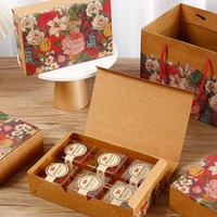 Boîtes à biscuits au design personnalisé Boîte à biscuits biodégradable en papier artisanal cadeau vintage Paquet avec séparateurs