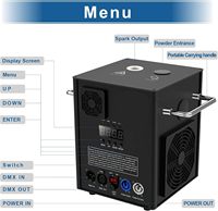 Machine à étincelles froides 750W, contrôle DMX, équipement d'éclairage professionnel, intérieur/extérieur, effets de scène sans feux d'artifice pyrotechniques