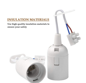 Portalampada E27 Standard Europeo con Terminale, <span class=keywords><strong>Accessori</strong></span> <span class=keywords><strong>per</strong></span> Lampadari con Presa <span class=keywords><strong>per</strong></span> Lampada a Filo - Product Image 2